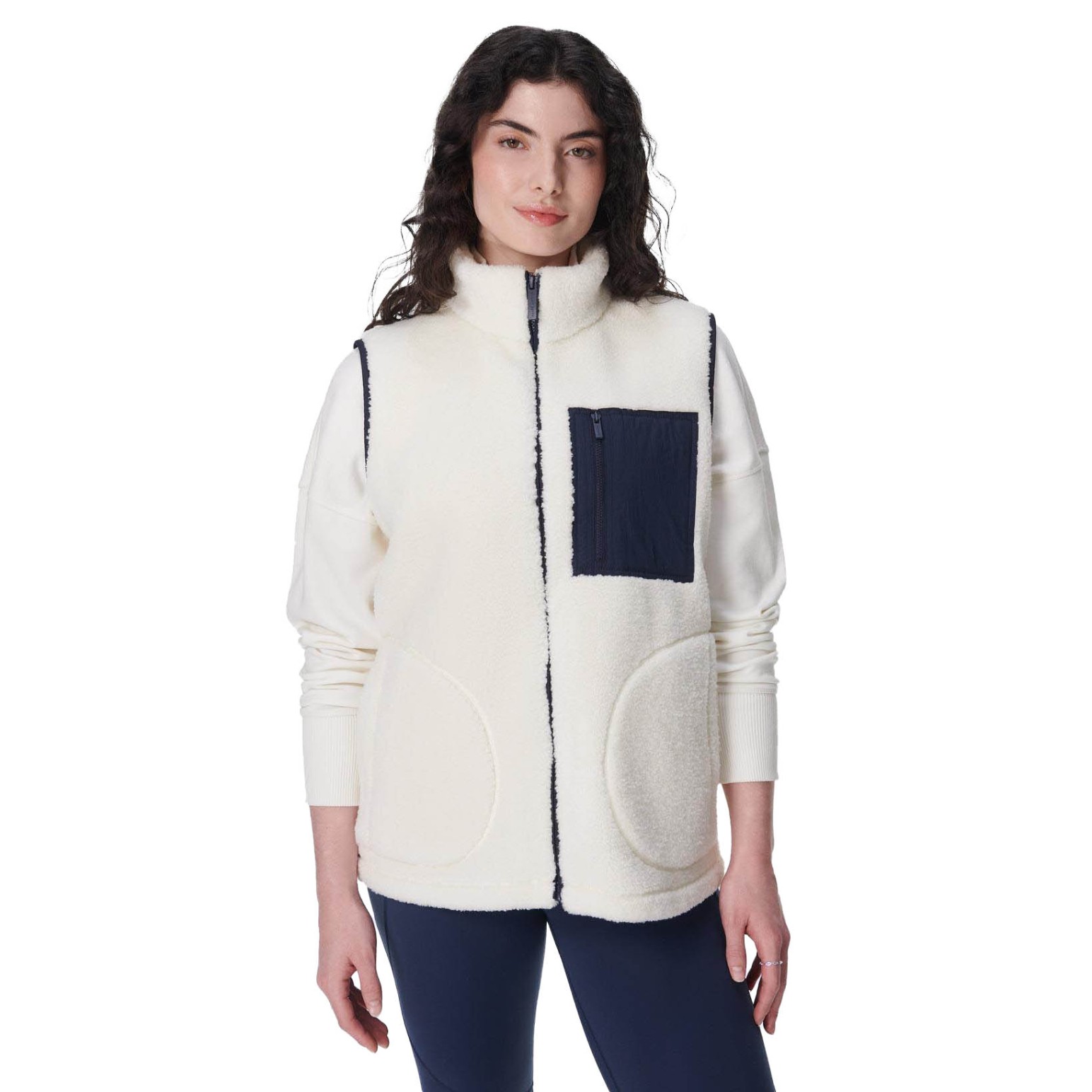 Sweaty Betty Plush Gilet Lily White
